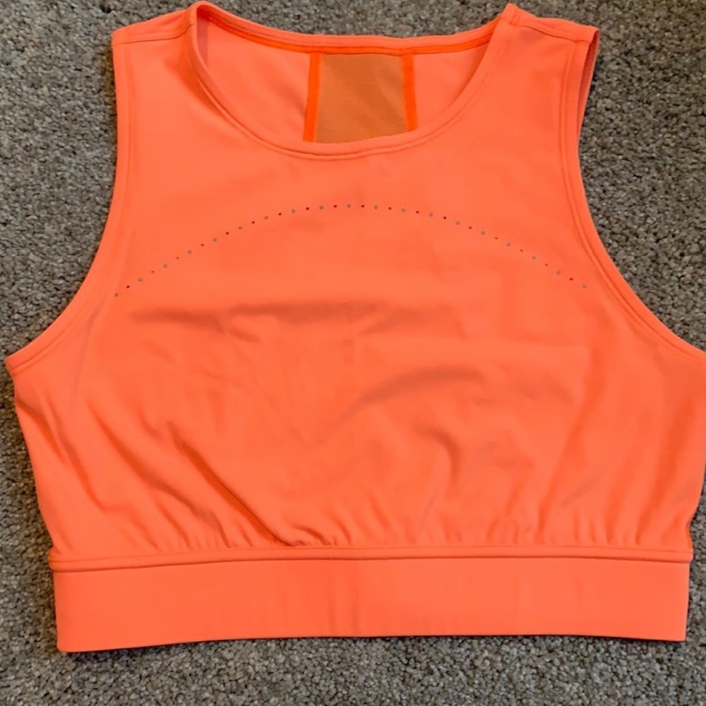 Lululemon Hotty Hot Cropped Tank Size 6 Orange